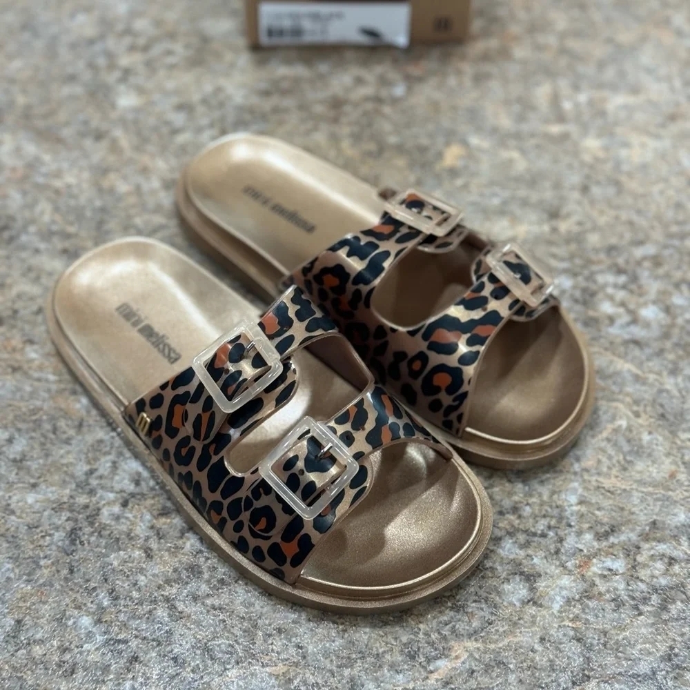 New Mini Melissa Chettah Slide Sandals